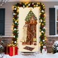 thumbnail image 5 of Christmas Door Cover 35x71 Inch 3D Embroidery Style Holiday Door Decoration Polyester Fabric Door Curtain for Indoor Outdoor Festive Decor, 5 of 5