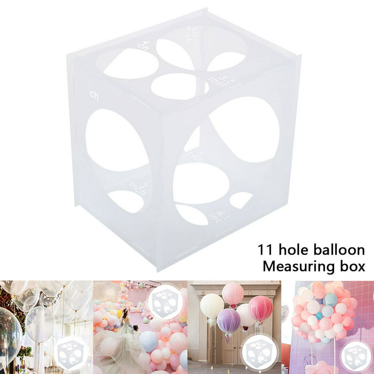 11Holes Plastic Balloon Sizer Box Balloons Size Measurement Tool