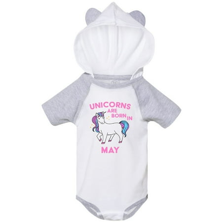 

Inktastic Unicorns are Born in May Gift Baby Boy or Baby Girl Bodysuit