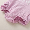 thumbnail image 5 of Fesfesfes Summer Rompers Baby Girls Letter Printed 1st Birthday Gift Sleeveless Jumpsuit Casual Bodysuit Onesie, 5 of 9
