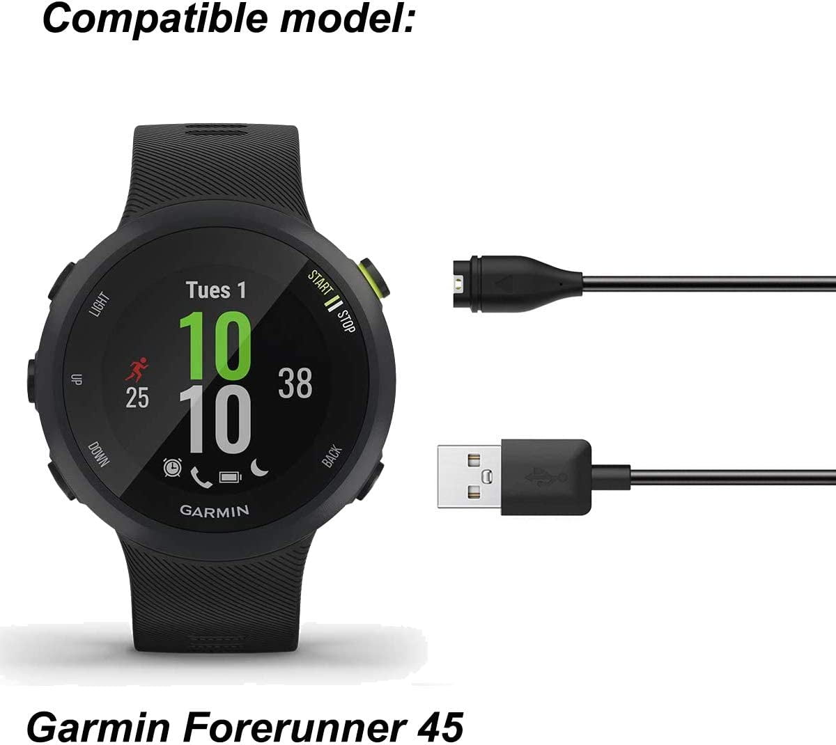Garmin forerunner 45 replacement charger hot sale