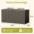 thumbnail image 7 of Homall 98 Gallon Deck Box with Lockable Lid, Waterproof Outdoor Storage Container for Patio, Garden & Backyard, Brown, 7 of 7