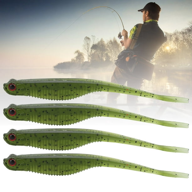 Fishing Lure, Fishing Artificial Bait Fishing Soft Lure Cool Fishing Gear  Multicolor Forktail Bait Forktail Soft Lure For Freshwater Saltwater Green