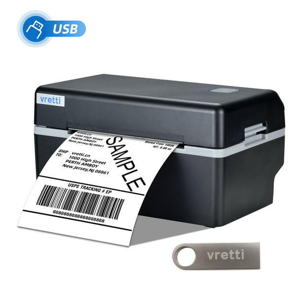 VRETTI USB Thermal Label Printer,4x6 Shipping Label Desktop Barcode Printer for Shipping Packages, Small Business,Etsy, Shopify,Compatible With Windows Mac. - Walmart.com