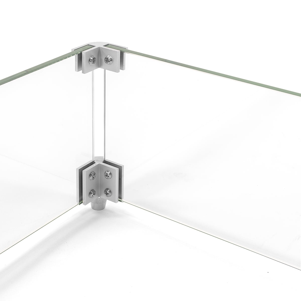 Barton Square Fire Pit Wind Guard 29.5 x 29.5 Inches Outdoor Safety Barrier with Aluminum Corners