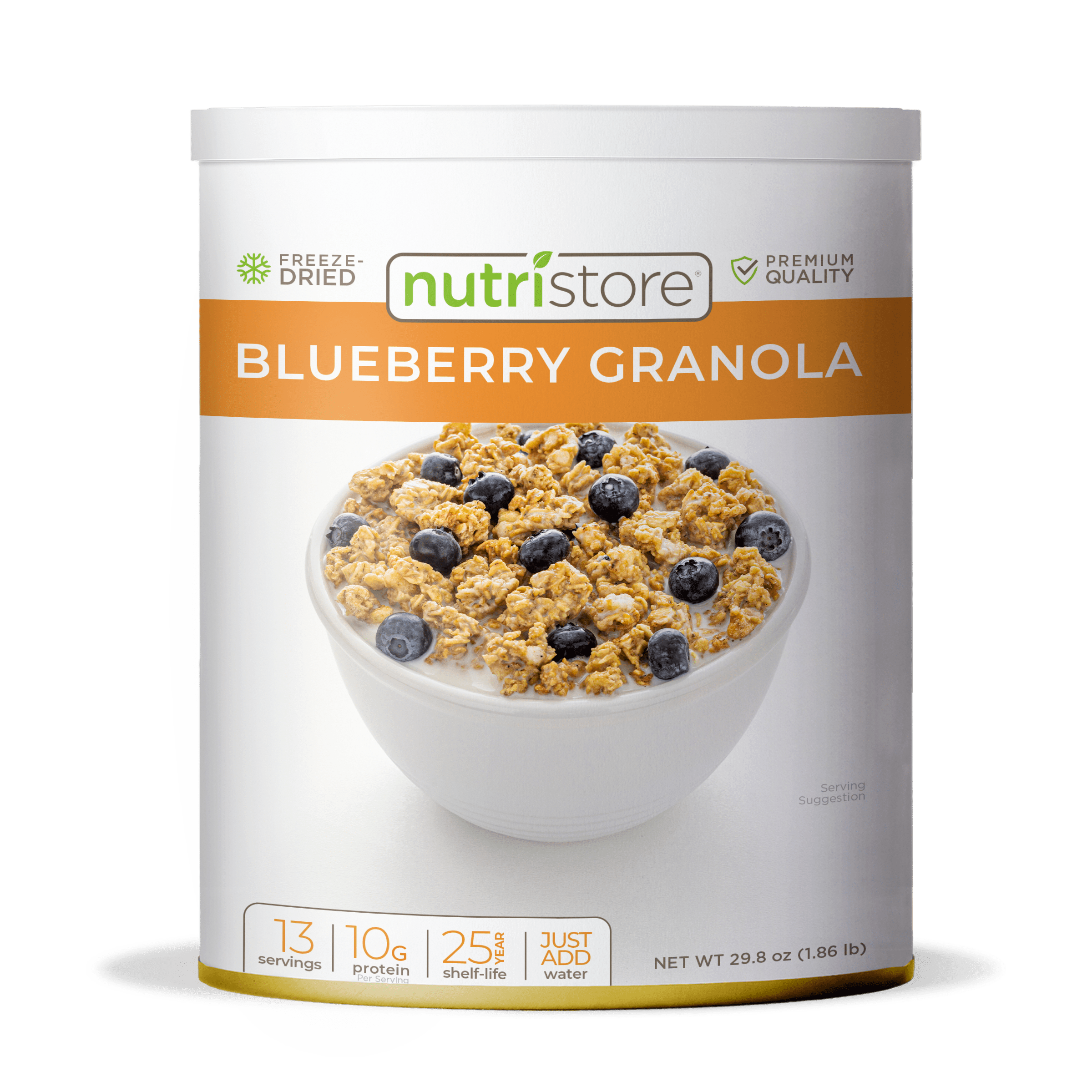 Nutristore FreezeDried Blueberry Granola No. 10 Can