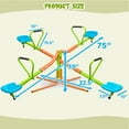 thumbnail image 4 of Aukfa 4 Seats Seesaw Swivel Teeter Totter Home Playground Equipment, 360 Degrees Rotating Safe, Outdoor Fun for Kids, Toddlers, Boys, Children, 4 of 8