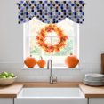 thumbnail image 3 of Abstract Checkered Tie Up Valance Curtains for Windows, Kitchen Curtains Window Treatments, Rustic Minimalist Grid Geometric Boho Short Window Shades Valances for Bedroom Bathroom Cafe 42"x18", 3 of 8