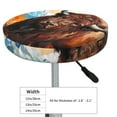 thumbnail image 4 of Gukieu Oil Painting Style Iceberg Yak Print Round Chair Cover, Dust-proof and Non-slip Bar Chair Protective Cover, Suitable for Bars, Restaurants, Offices-12 inch, 4 of 7