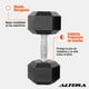 thumbnail image 2 of Mancuerna Hexagonal Altera  Acero Forro de Neopreno 30 Lbs, 2 of 6