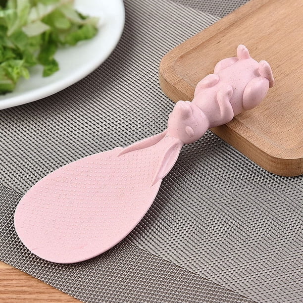 Cuchara de arroz de conejo con soporte, cuchara de arroz tridimensional para el hogar, cuchara para arroz eléctrica, pala para arroz antiadherente, cuchara para arroz de cocina, pala para arroz