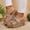 BEIGE, variant on Double Buckle Platform Sandals for Women, Wedge Heel Slip-On Espadrilles with Cushioned Comfort for Summer Walks