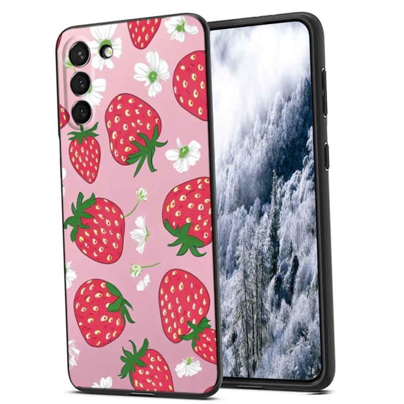 Strawberries-332 Phone Case, Degined for Samsung Galaxy S21+ Plus Case Men Women, Flexible Silicone Shockproof Case for Samsung Galaxy S21+ Plus