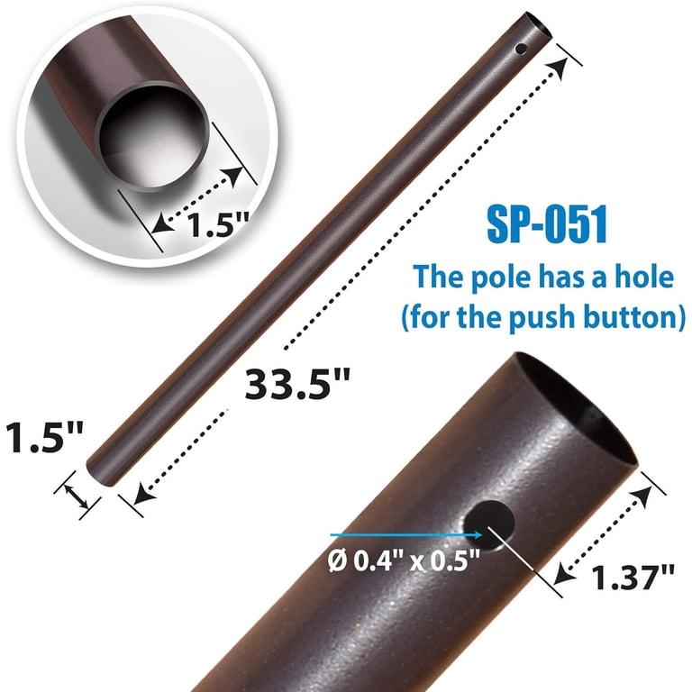 lower pole for patio umbrella steel DestinationGear Replacement Poles allowing easy adjustment of shade as needed throughout the day. What is a Patio umbrellas,