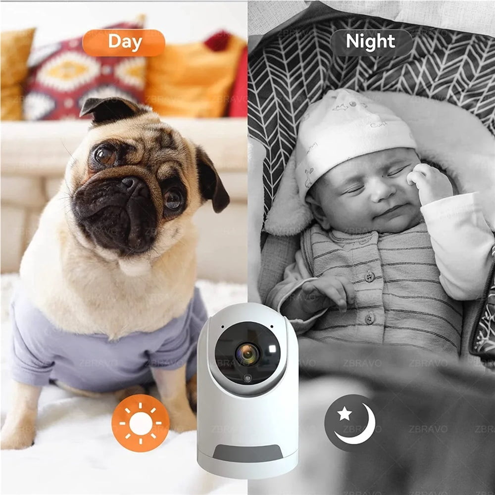 Mini Wifi Camera 3MP 5MP Color Night Vision Two Way Audio Auto Tracking Indoor Use Baby Monitor Wireless Security Camera