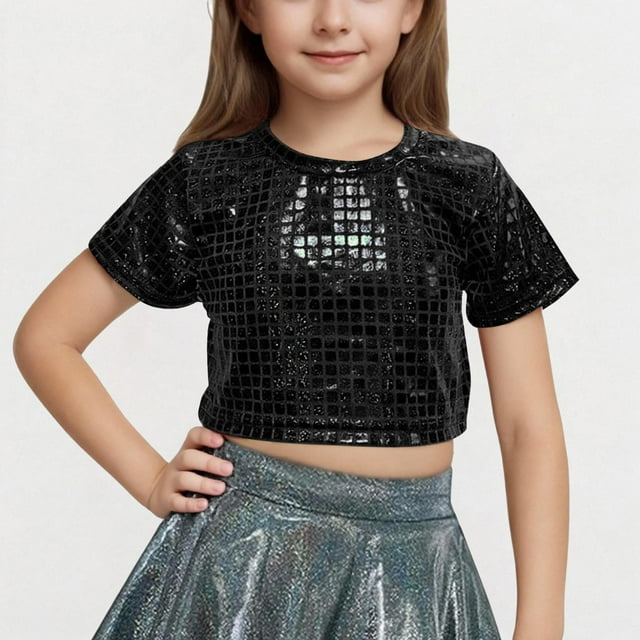Rbaofujie Débardeurs Athlétiques pour Filles Col Rond Basiques Mignons pour Danse pour Enfants