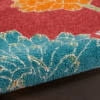 Nourison Allur Floral Red Multicolor 7'10" x 9'10" Area Rug, (8x10)
