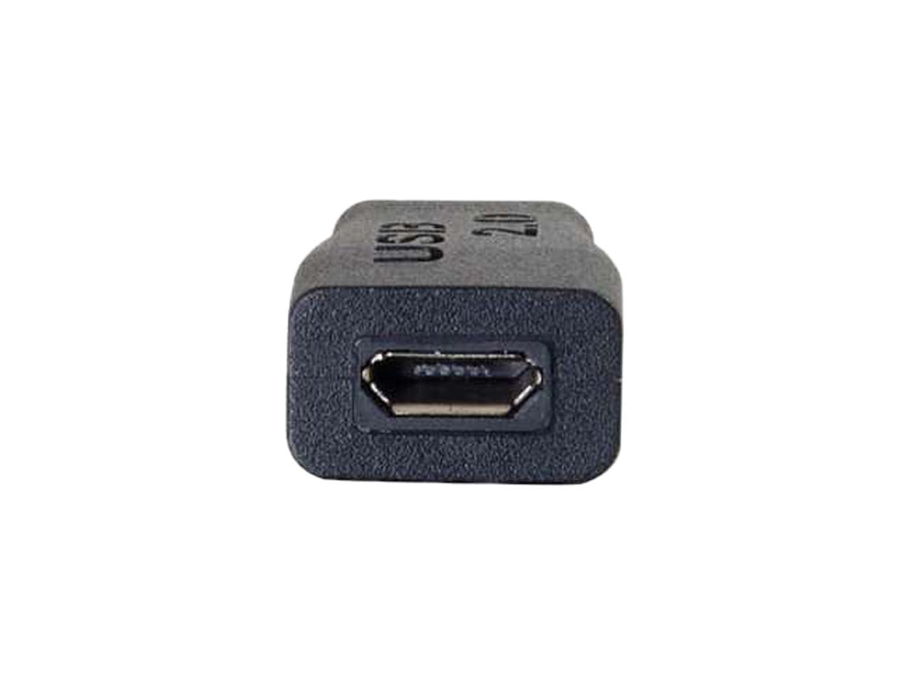 C2G USB 2.0 USB Type C to USB Micro B Adapter M/F - USB C to Phone Black