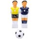 thumbnail image 2 of 22 piezas de mesa de futbolín para hombre, para jugadores de fútbol, color amarillo y azul real, con pelota azul amarillo, 2 of 5