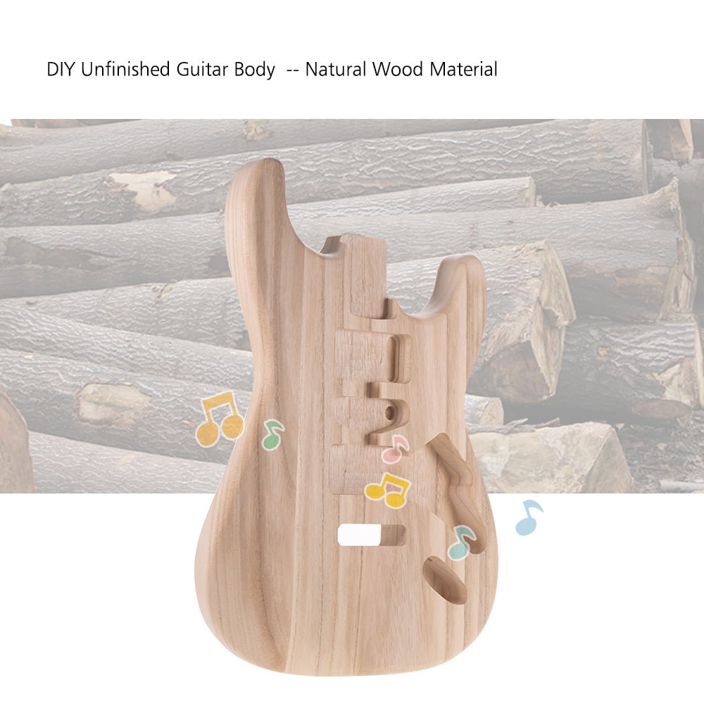 ST01-TM Unfinished Handcrafted Guitar Body Candlenut Wood Electric Barrel Replacement Parts