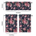 thumbnail image 6 of Pioneer Kitchen Curtains and Valance Set 36 Inch Tier Rose1 3 Pieces Set Dining Room Small Curtain Drapes Cafe Curtains Valance for Home Decor Rod Pocket, 6 of 6