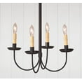 thumbnail image 3 of Irvins Country Tinware Irvin's Country Tinware 4-Arm Grandview Chandelier with Ecru Sleeves, 3 of 3