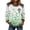 #102-Green, variant on Craaazy Ladies' St. Patrick's Day Printed Patchwork Round-neck Long-sleeved Sweatshirts with Shamrock Graphic Gifts