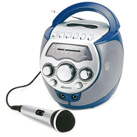 Memorex Portable Karaoke System With Cassette Player, MKS1019NBL