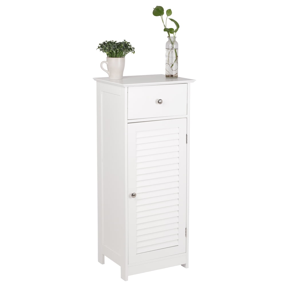 Lowestbest Modern Chest of Drawers, Bathroom Cabinet, Wooden Floor Cabinets, Waterproof and Moisture-Proof Entryway Cabinet Storage Cabinet with One Door & One Drawer, White Lowestbest Modern Chest of Drawers, Bathroom Cabinet, Wooden Floor Cabinets, Waterproof and Moisture-Proof Entryway Cabinet Storage Cabinet with One Door & One Drawer, White
