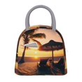 thumbnail image 1 of Disketp Hawaiian Sunset Beach Bolsa Térmica para Almuerzo, Lonchera con Abertura Amplia y Gran Capacidad, Organizador Reutilizable para Mujeres, Hombres y Adultos, 1 of 6