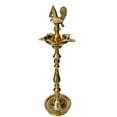 thumbnail image 2 of Mahabharat Diya || Kuthu Vilakku || Brass Oil Lamp Traditionally Designed Nakasi with Annapakshi/Peacock- Size: Height- 16 inches, 2 of 5