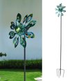 thumbnail image 3 of Wind , Garden Wind Spinners Weather  Sturdy Double Layer Blade with Ground Stake for Lawn Decoration, 3 of 8