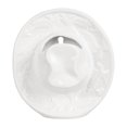 thumbnail image 1 of Jarrón de cerámica con forma de sombrero de vaquero, centro de mesa decorativo para el hogar, jarrón con forma de sombrero de temática occidental para Blanco, 1 of 9