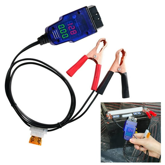 Car Power Cable Auto Obd Battery Memory Saver Clip With Digital Voltage Display