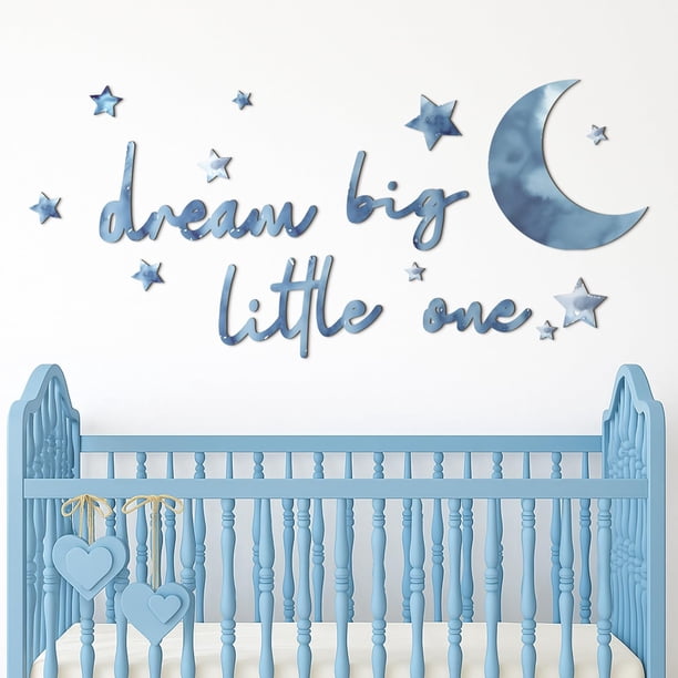 Decoración para Cuna Briwooody Luna y Estrellas Sueña en Grande Pequeño