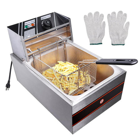 2500W 6L Electric Commercial Deep Fryer French Fry Countertop Restaurant