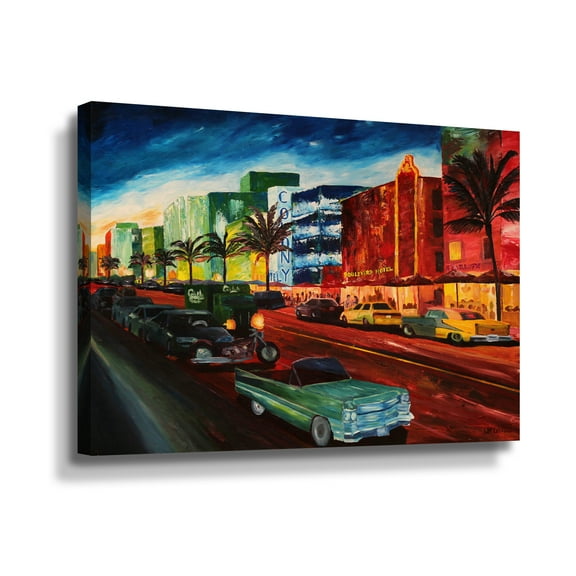 ArtWall Martina and Markus Bleichner Miami Ocean Drive Wall Art