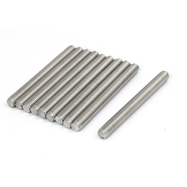 Varillas roscadas completamente de acero inoxidable 304 M8 x 80 mm 1.25 mm de paso 10 piezas