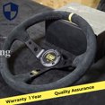 thumbnail image 4 of OMP 350mm 14' Suede Leather Black Deep Tapered Racing Sports Steering Wheel -, 4 of 4