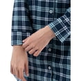 thumbnail image 2 of Fruit of the Loom Women's Beyond Soft Long Sleeve Button Down Flannel Sleepshirt, Sizes S-4X, 2 of 13