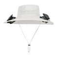 thumbnail image 2 of Sombrero para el sol Strade Fareast Limited con ventilador recargable por USB gris claro, 2 of 8