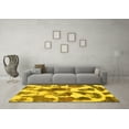thumbnail image 3 of Ahgly Company Indoor Square Oriental Yellow Modern Area Rugs, 4' Square, 3 of 4