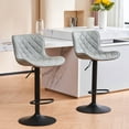 thumbnail image 5 of YOUNIKE Bar Stools 1 Pcs Faux Leather Padded Swivel Kitchen Counter Barstools, Gray, 5 of 8