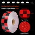 thumbnail image 3 of Uxcell Reflective Tape, Waterproof Self Adhesive High Visibility Caution Warning Safety Tape Red/Black, 3 of 7