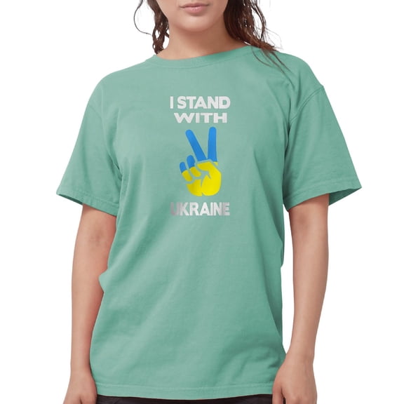 CafePress - Support Ukraine I Stand With Ukraine Ukrai T Shirt - Womens Comfort Colors® Shirt