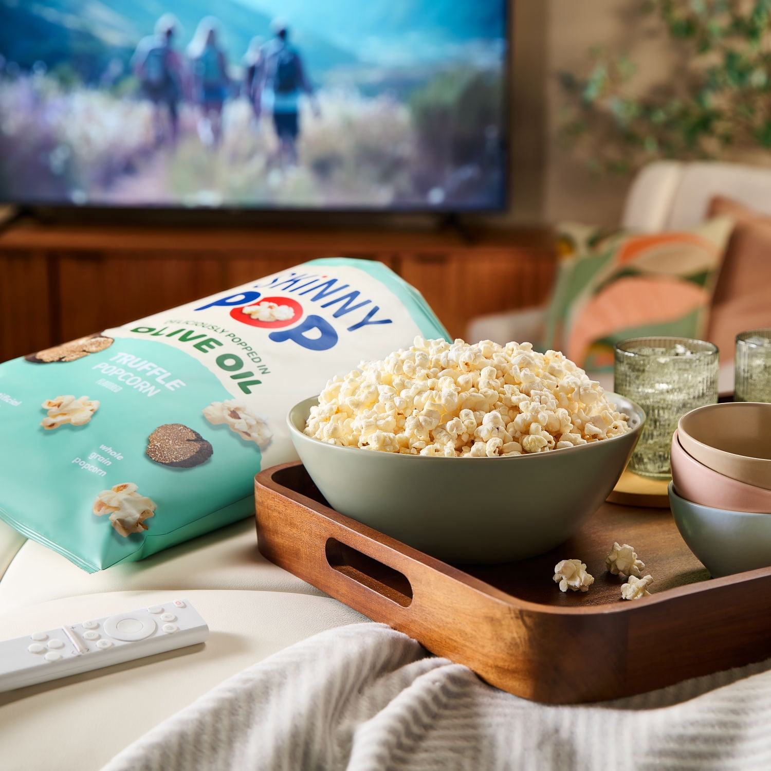 SKINNYPOP Truffle Popcorn, Made with Olive Oil, Gluten and Seed Oil Free, 7.5 oz Popcorn Bag