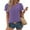 B377 Purple women tops clearance under $5, variant on Women Tops under $5! Cagogo Womens Business Casual Tops Ruffle Short Sleeve V Neck Flowy Dressy Summer Blouses Shirts Casual Loose Fit Pleated Tshirts Shirts Trendy Outfits Clothes S-XXL