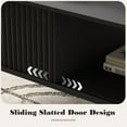 thumbnail image 3 of GloryStar Farmhouse Style Coffee Table with Storage, Rectangular 2-Tier Design and Sliding Door, Easy Assembly for Home or Bedroom, 3 of 7