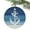 Navy Blue, variant on Ocean Nautical Anchor Christmas Ceramic Ornament 2025,3" Round Xmas Tree Hanging Accessories with Gold Ribbon