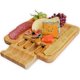 thumbnail image 4 of Tabla de quesos de bambú y juego de cuchillos ideal para servir queso, galletas, salami y comida 33 cm x 33 cm x 3,5 cm, 4 of 4